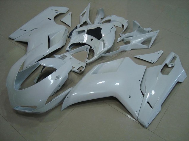 Brilhante Branco Carenagem Ducati 848 1098 1198 07-14 Brilhante Branco Carenagem Ducati 848 1098 1198 07-14