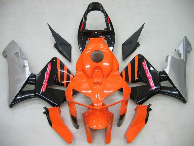 Laranja Preto Plástico CBR 600RR 05-06 Laranja Preto Plástico CBR 600RR 05-06