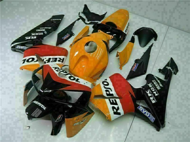 Laranja Preto Repsol Kit Carenagem CBR 600RR 05-06 Laranja Preto Repsol Kit Carenagem CBR 600RR 05-06