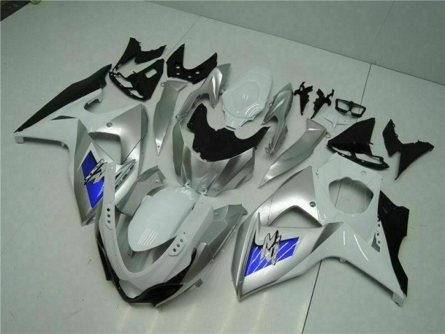 Prata Branco Carenagem GSXR 1000 K9 09-16 Prata Branco Carenagem GSXR 1000 K9 09-16