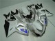 Prata Branco Carenagem GSXR 1000 K9 09-16 Prata Branco Carenagem GSXR 1000 K9 09-16