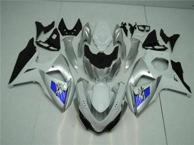 Prata Branco Carenagem GSXR 1000 K9 09-16 Prata Branco Carenagem GSXR 1000 K9 09-16