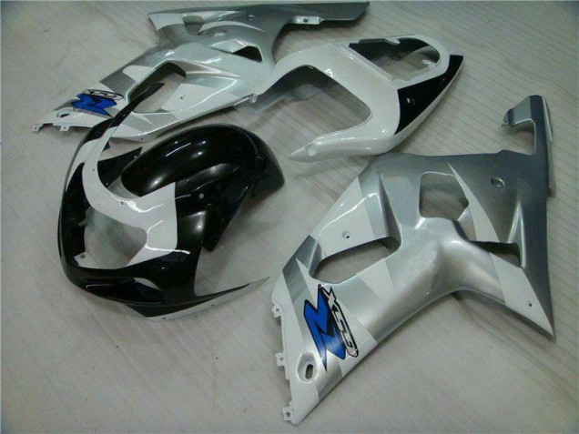Prata Preto Carroçaria GSXR 600 / 750 K1 K2 K3 01-03 Prata Preto Carroçaria GSXR 600 / 750 K1 K2 K3 01-03