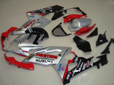 Prata & Vermelho Carenagem GSXR 1000 K5 05-06