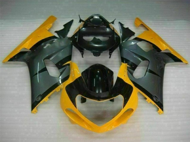 Preto Amarelo Carenagem GSXR 600 / 750 K1 K2 K3 01-03 Preto Amarelo Carenagem GSXR 600 / 750 K1 K2 K3 01-03