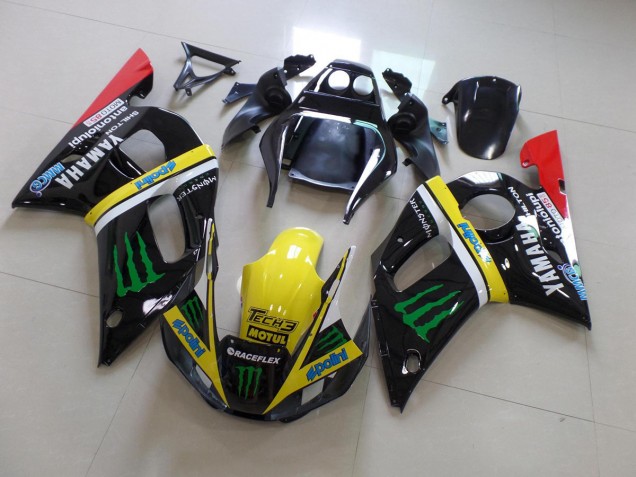Preto Amarelo Monster Carenagem R6 98-02