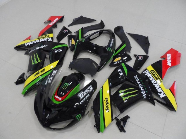 Preto Amarelo Monster Carenagem ZX10R 06-07 Preto Amarelo Monster Carenagem ZX10R 06-07
