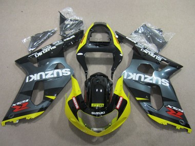 Preto Amarelo Motul Carenagem GSXR 600 K1 K2 K3 01-03