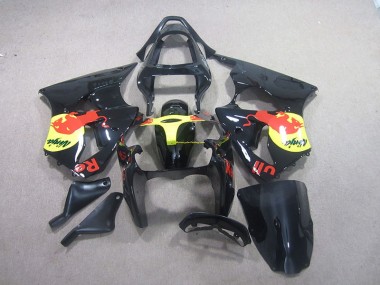 Preto Amarelo Red Bull Ninja Carenagem ZX6R 00-02