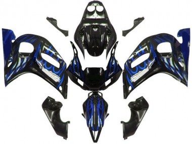 Preto Azul Chama Carenagem R6 98-02