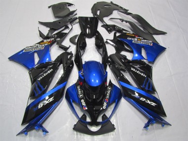 Preto Azul Monster Carenagem ZX6R 09-12