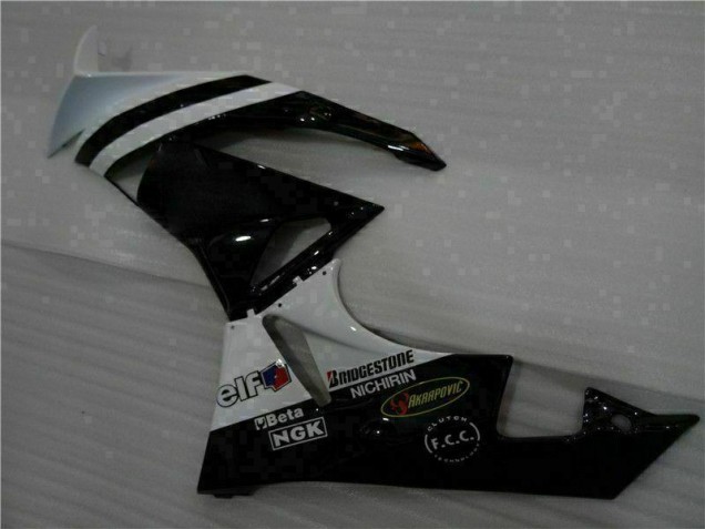 Preto Branco 3M Touch4 Injeção Kit Carenagem ZX6R 09-12 Preto Branco 3M Touch4 Injeção Kit Carenagem ZX6R 09-12