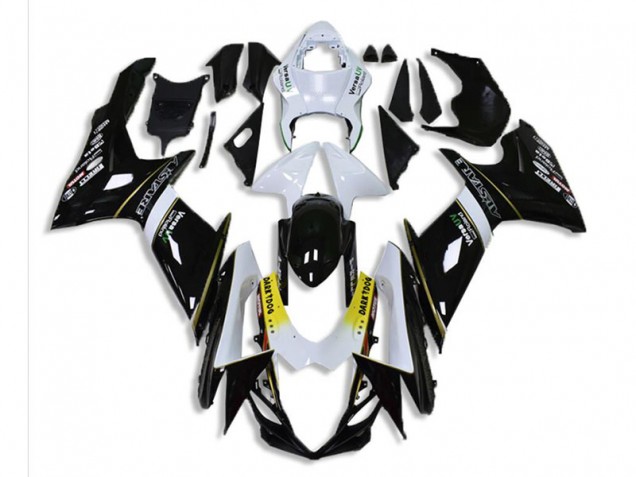 Preto Branco Abs Plásticos GSXR 600 / 750 K1 K2 K3 01-03 Preto Branco Abs Plásticos GSXR 600 / 750 K1 K2 K3 01-03