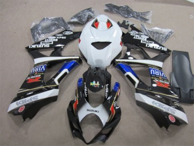 Preto Branco Azul Injeção Kit Carenagem GSXR 1000 K7 07-08