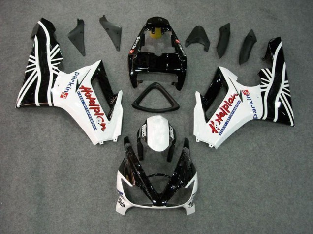 Preto Branco Carenagem Daytona 675 Triple 09-12 Preto Branco Carenagem Daytona 675 Triple 09-12