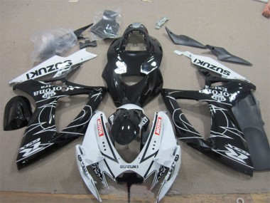 Preto Branco Corona Extra Motul Carenagem GSXR 600 K6 06-07