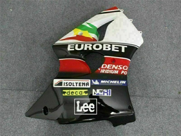 Preto Branco Eurobet Carenagem ZX6R 00-02 Preto Branco Eurobet Carenagem ZX6R 00-02