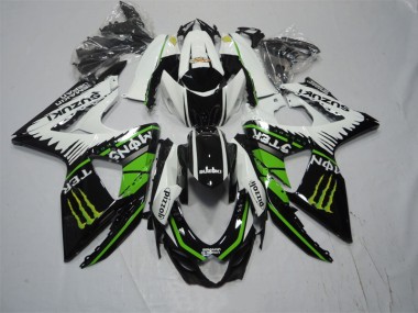 Preto Branco Verde Monster Pizzoli Carenagem GSXR 1000 K9 09-16