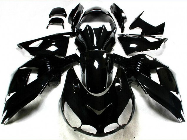 Preto Brilhante Carenagem ZX14R ZZR 1400 06-11 Preto Brilhante Carenagem ZX14R ZZR 1400 06-11