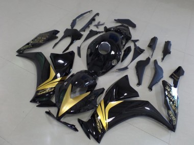 Preto Brilhante Ouro Adesivo Carenagem CBR 1000RR 12-16