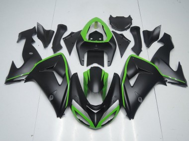 Preto Fosco & Verde Line Carenagem ZX10R 06-07