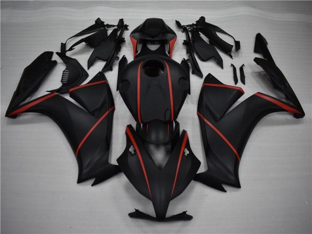 Preto Fosco Vermelho Carenagem CBR 1000RR 12-16 Preto Fosco Vermelho Carenagem CBR 1000RR 12-16