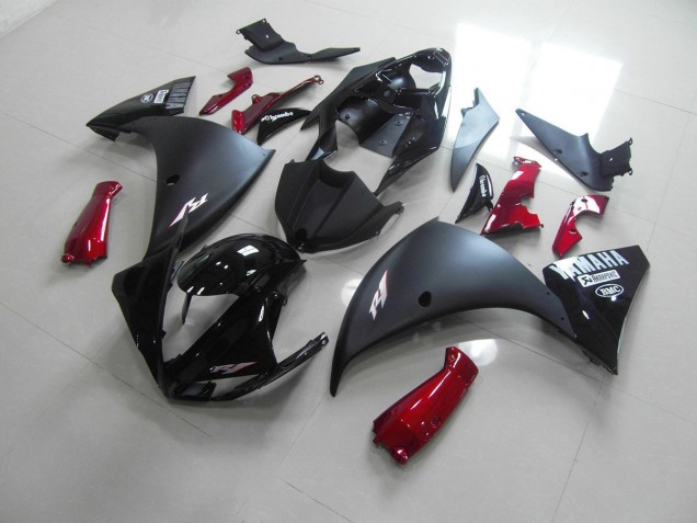 Preto Fosco Vermelho Carenagem R1 09-11