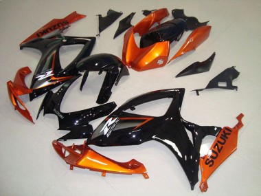 Preto Laranja Abs Kits Completos Carenagem GSXR 750 K6 06-07