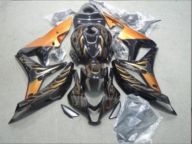 Preto Laranja Chama Carenagem CBR 600RR 07-08