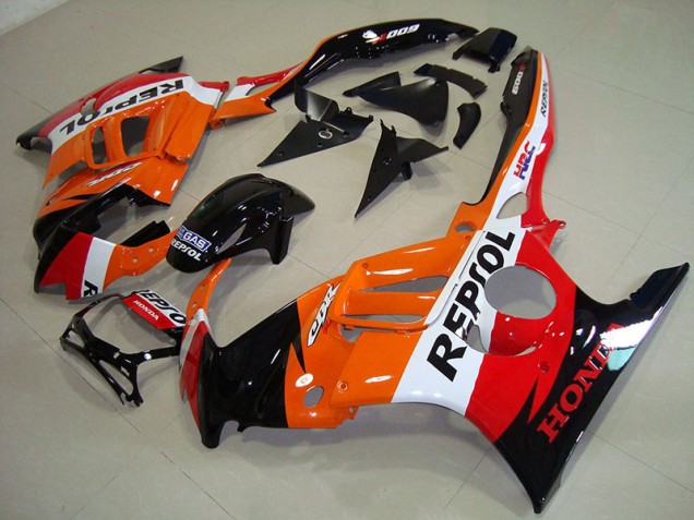 Preto Laranja Repsol Carenagem & Plástico CBR 600 F3 95-98 Preto Laranja Repsol Carenagem & Plástico CBR 600 F3 95-98