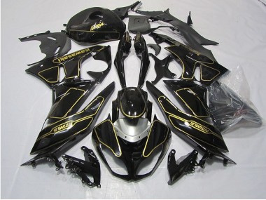 Preto Ouro Carenagem ZX6R 09-12