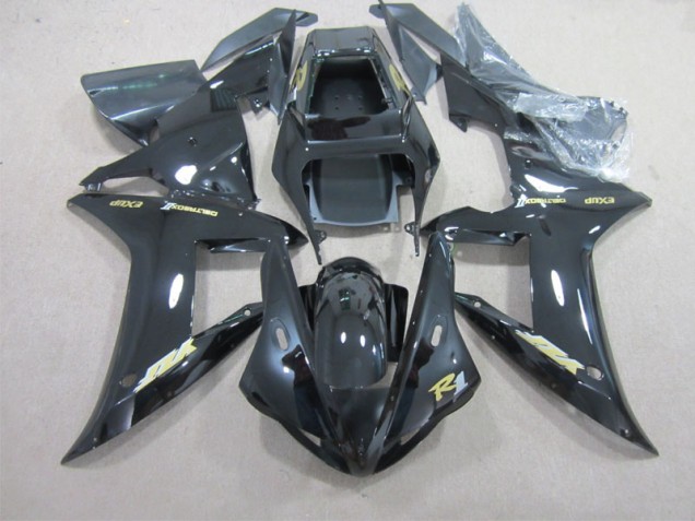 Preto & Ouro Decalque Carenagem R1 02-03 Preto & Ouro Decalque Carenagem R1 02-03
