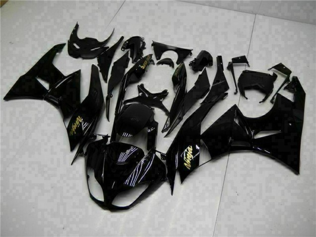 Preto Ouro Ninja Carenagem ZX6R 09-12 Preto Ouro Ninja Carenagem ZX6R 09-12