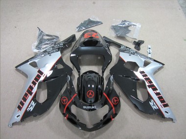 Preto Prata Carenagem GSXR 600 K1 K2 K3 01-03