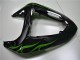 Preto Verde Chama Carenagem ZX10R 06-07 Preto Verde Chama Carenagem ZX10R 06-07