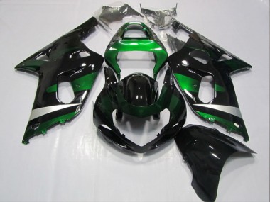 Preto Verde Injeção Kit Carenagem GSXR 600 K1 K2 K3 01-03