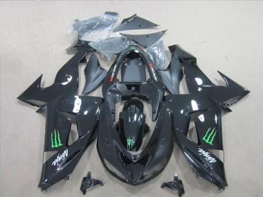 Preto Verde Monster Ninja Carenagem ZX10R 06-07