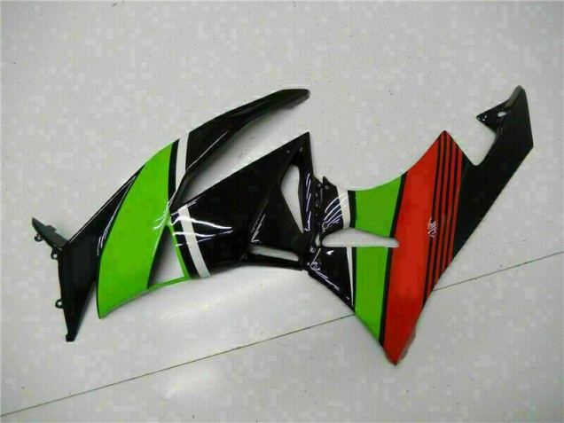 Preto Verde Vermelho Carenagem ZX6R 09-12 Preto Verde Vermelho Carenagem ZX6R 09-12