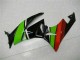 Preto Verde Vermelho Carenagem ZX6R 09-12 Preto Verde Vermelho Carenagem ZX6R 09-12