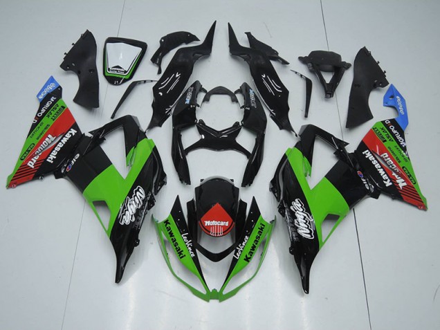Preto Verde Vermelhocard Carenagem ZX6R 13-18 Preto Verde Vermelhocard Carenagem ZX6R 13-18