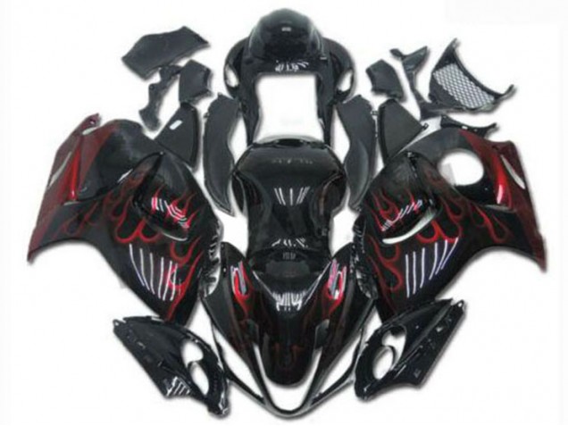 Preto Vermelho Abs Kits Carenagem GSXR 1300 Hayabusa 08-19