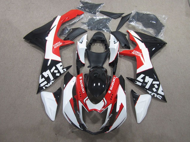 Preto Vermelho Branco Carenagem GSXR 600 K11 11-21 Preto Vermelho Branco Carenagem GSXR 600 K11 11-21