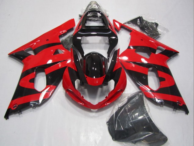 Preto Vermelho Carenagem GSXR 600 K1 K2 K3 01-03 Preto Vermelho Carenagem GSXR 600 K1 K2 K3 01-03