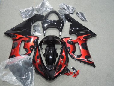 Preto Vermelho Carenagem ZX6R 05-06
