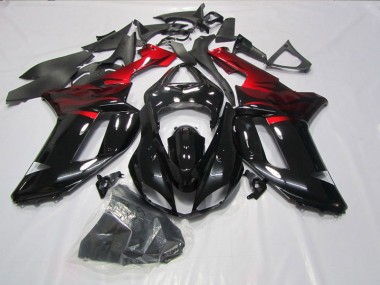 Preto Vermelho Carenagem ZX6R 07-08