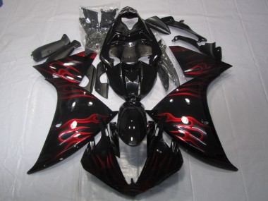 Preto Vermelho Chama Carenagem R1 09-11