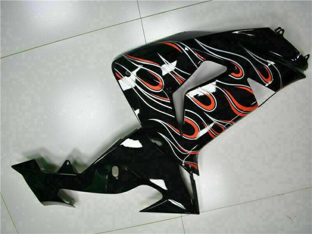 Preto Vermelho Chama Kit Carenagem ZX10R 06-07 Preto Vermelho Chama Kit Carenagem ZX10R 06-07