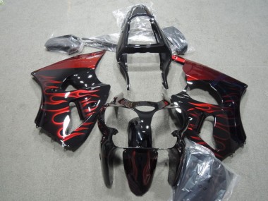 Preto Vermelho Chama Kit Carenagem ZX6R 00-02