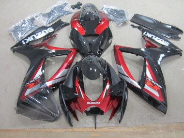 Preto Vermelho Kit Completo Carenagem GSXR 750 K6 06-07
