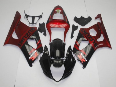 Preto Vermelho Kits Completo Carenagem GSXR 1000 K3 03-04